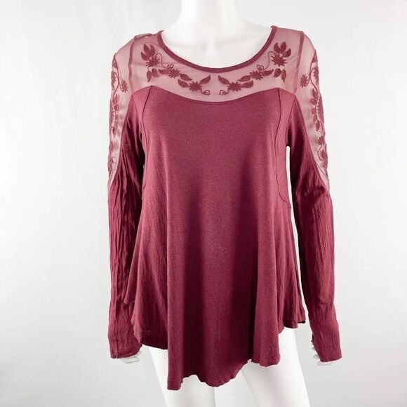 Free people New Romantics sheer shoulder top - Picture 1 of 7
